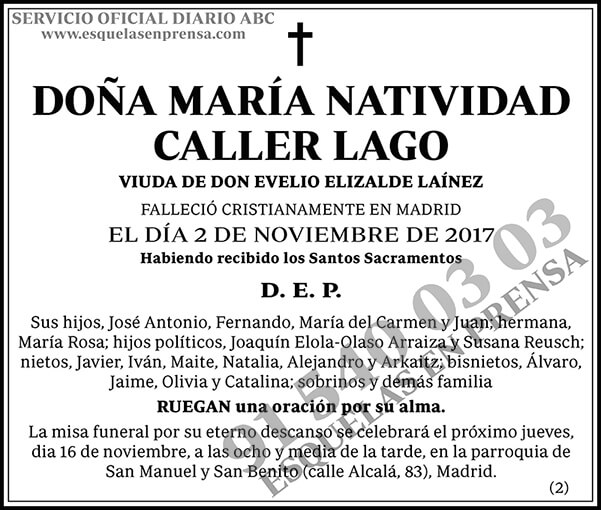 María Natividad Caller Lago